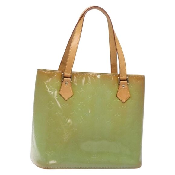 LOUIS VUITTON Monogram Vernis Houston Hand Bag Baby Blue M91005 LV Auth 132764 - Picture 1 of 16